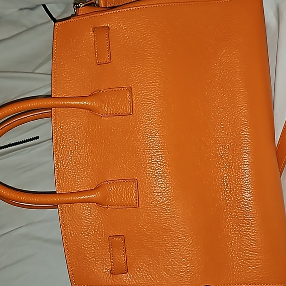 Orange Leather Tote Bag - Picture 4 of 16